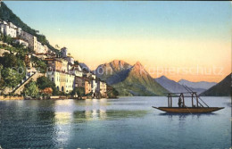 11682720 Gandria Lago Di Lugano Haeuser Am See Mit Boot Gandria - Autres & Non Classés