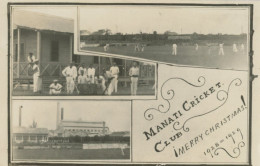 Real Photo Manati Cricket Club Sugar Plant 1928 Usine De Sucre Cuba - Kuba