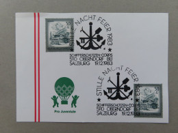 Österreich Pro Juventute - Mit Sonderstempel 19. 12. 1983 Oberndorf Bei Salzburg, Stille Nacht Feier 1983 (Nr.1385) - Otros & Sin Clasificación