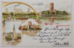 Poland / GRUSS Aus INOWRAZLAW / Hohensalza Posen / Mäuseturm Kruschwitz, Ruine, Soolbad, Evangelische Kirche / 1898 - Polonia