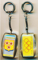 Porte-clefs "Grenoble Trois Roses" X° Jeux Olympiques D'Hiver De Grenoble 1968 Olympic Games 68 - Autres & Non Classés