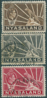 Nyasaland 1938 SG131-133a KGVI Symbol Of The Protectorate (3) FU - Malawi (1964-...)