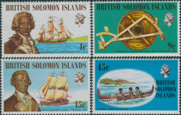 Solomon Islands 1972 SG215-218 Ships And Navigators Set MNH - Islas Salomón (1978-...)