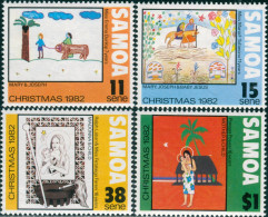 Samoa 1982 SG629-632 Christmas Children's Pictures Set MNH - Samoa