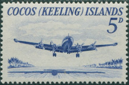 Cocos Islands 1963 SG2 5d Lockheed Airliner MNH - Islas Cocos (Keeling)