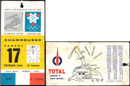 Billet Entrée CHAMROUSSE Slalom Spécial Hommes Finale 17 Février 1968 X° Jeux Olympiques D'hiver Grenoble Olympic Games* - Eintrittskarten