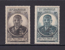 NOUVELLE-CALEDONIE 1945 TIMBRE N°257/58 NEUF** EBOUE - Ongebruikt