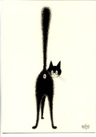 CPSM 10.5 X 15 Illustrateur  Albert DUBOUT Extrait De "Entre Chats"  Ed Du Livre 1962  Chat Vu De Dos Queue Dressée - Dubout