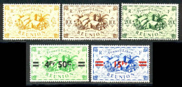 Reunion 1945 Yvert 244 / 246 - 258 - 259 ** TB Bord De Feuille - Nuevos