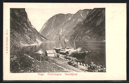 AK Sogn, Gudvangen, Naerofjord, Dampfer Am Anleger  - Norway