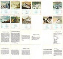 Calendrier 8 X 11.5  1975 Incomplet (manque Août Et Septembre) Offert Par Evian Photo Claude Martin Diatec Grenoble* - Formato Piccolo : 1971-80