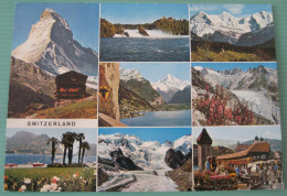 (Zermatt (VS)) - Mehrbildkarte "Switzerland" Matterhorn, Rheinfall, Luzern, Flüelen, Grindelwald, Lugano? - Zermatt