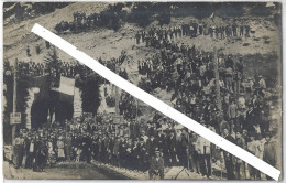 Tarjeta Fotográfica Rara De Jaca, Demostración De Perforación De Túneles - Andere & Zonder Classificatie