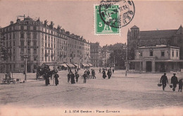 GENEVE  - Place Cornavin - 1916 - Autres & Non Classés