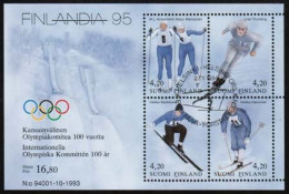 1994 Finland Michel Bl 11 Winter Sports FD Stamped. - Blocks & Kleinbögen