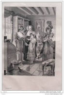 Carnet De Famille - Entre Chez Mme Campe - Besuch Bei Frau Campe  - Page Original 1887 - Historical Documents