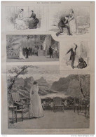 Le Théâtre Illustré -  "La Comtesse Sarah", Pièce De Georges Ohnet - Page Original - 1887 - Historical Documents