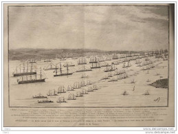 Angleterre - La Revue Navale Dans La Rade De Spithead - Minotaur - Curlew - Mersey -  Page Original - 1887 - Historical Documents