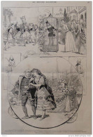 Paris Théâtre - "L'Amour Mouillé", Opéra-comique De MM. J. Prèvel Et A. Liorat - Page Original - 1887 - Historical Documents