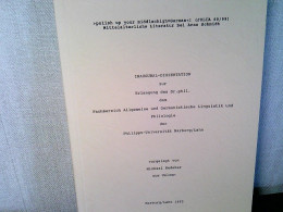 Inaugural-Dissertation Zur Erlangung Des Dr. Phil. Dem Fachbereich Allgemeine Und Germanistische Linguistik Un - Unclassified