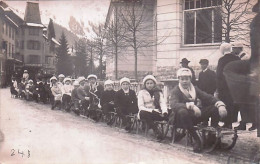 Obwald - ENGELBERG - Carte Photo - Sports D'hiver - Train De Luge En Ville - 1913 - Sonstige & Ohne Zuordnung