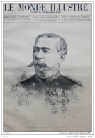 Général De Courcy  -  Page Original 1887 - Historical Documents
