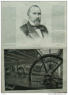 M. Katkof - Le Nouvel Hotel Des Postes - Les Machines Corliss Du Creusot - Page Original - 1887 - Historische Dokumente