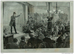 Le Cercle De L'associaton Des étudiants - Le Théâtre - Page Original - 1887  -  2 - Documents Historiques