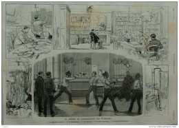 Le Cercle De L'associaton Des étudiants - La Salle D'escrime - La Salle Hydrothérapie - Page Original - 1887  -  1 - Documents Historiques