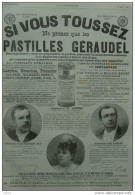 Les Pastilles Géraudel - Publicité - Page Original - 1887  -  2 - Documentos Históricos