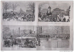 La Journée Du 2 Décembre - Aspect De La Place De La Concorde Pendant La Séance De La Chambre - Page Original 1887 - Documentos Históricos