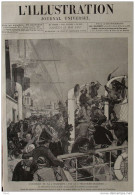 L'abordage De La "Champagne" Par La "Ville-de-Rio-de-Janeiro" - Les émigrants Italiens - Page Original 1887 - Historical Documents