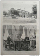 Le Cabinet Des Officiers D'ordonnance Au Quartier Général Du 13 Corps  - Page Original 1887 - Historische Dokumente