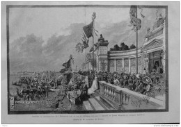 Venise - Venedig - Inauguration De L'exposition Par Le Roi Et La Reine D'Italie -  Page Original - 1887 - Historische Dokumente