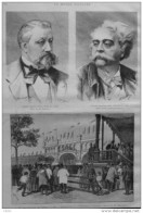 Albéric Second - Carrier Belleuse - Le Cinquantenaire Des Chemins De Fer - Exposition à Vincennes - Page Original - 1887 - Historische Dokumente