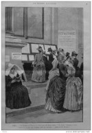 Paris - Les Examens De L'hôtel De Ville Pour Les Jeunes Filles - Page Original - 1887 - Historische Dokumente