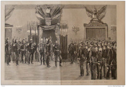 Armée - Inauguration De La Salle D'honneur De La Garde Républicaine Par Le Général Boulanger - Page Original 1887 - Historical Documents