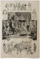 Le Théâtre Illustré - "La Chatte Blanche" - Le Dragon Vert - Les Règates De La Ville Joyeuse - Page Original 1887 - Historical Documents