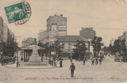 ASNIERES -92- La Place Voltaire Et Le Monument De Durand-Claye. - Asnieres Sur Seine