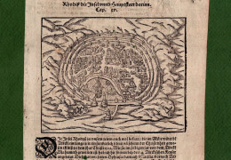 ST-GR RODI RHODES Rhodyss Die Insel Und Hauptstatt Darinn 1550~ Sebastian Münster - Estampes & Gravures