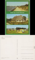 Ansichtskarte Groß Stresow Putbus Strand, Rohrdachhaus, Campingplatz 1986 - Other & Unclassified