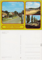 Schwerin Zippendorf - Fußgängerbrücke, Strandbad, Strandpavillon 1983 - Schwerin