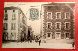 42 - LOIRE - NERONDE - CPA  Horiz - LA GRANDE RUE - éd GOLZIO - Sonstige & Ohne Zuordnung