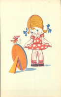 JEU JOUET ENFANT - CARTE POSTALE PETITE FILLE DEVANT LE MIROIR - CP RUSSE - Humorvolle Karten