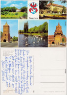 Prenzlau Ansichten: HO-Gaststätte, HO-Hotel, Blindower   Mitteltorturm 1980 - Prenzlau