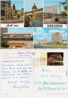 Dresden 1. Glasbrunnen, 2. Zwinger, 3. Prager Straße, 4. Restaurant 1979 - Dresden