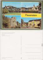 Frauenstein (Erzgebirge) Blick Zum Schloß Und Zur Burgruine, Am Markt,  1981 - Frauenstein (Erzgeb.)