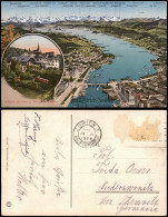 Ansichtskarte Zürich Panorama-Ansicht Zürichsee Und Waldhaus 1928 - Autres & Non Classés