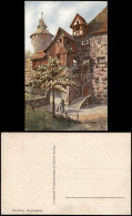 Ansichtskarte Nürnberg Nürnberger Burg Burg-Eingang Künstlerkarte 1910 - Nürnberg