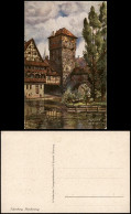 Ansichtskarte Nürnberg Künstlerkarte Partie Am Henkersteg 1910 - Nürnberg